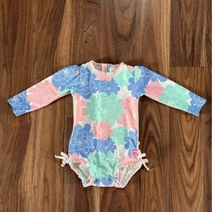 Ruffle Butts Rashguard Bathing Suit